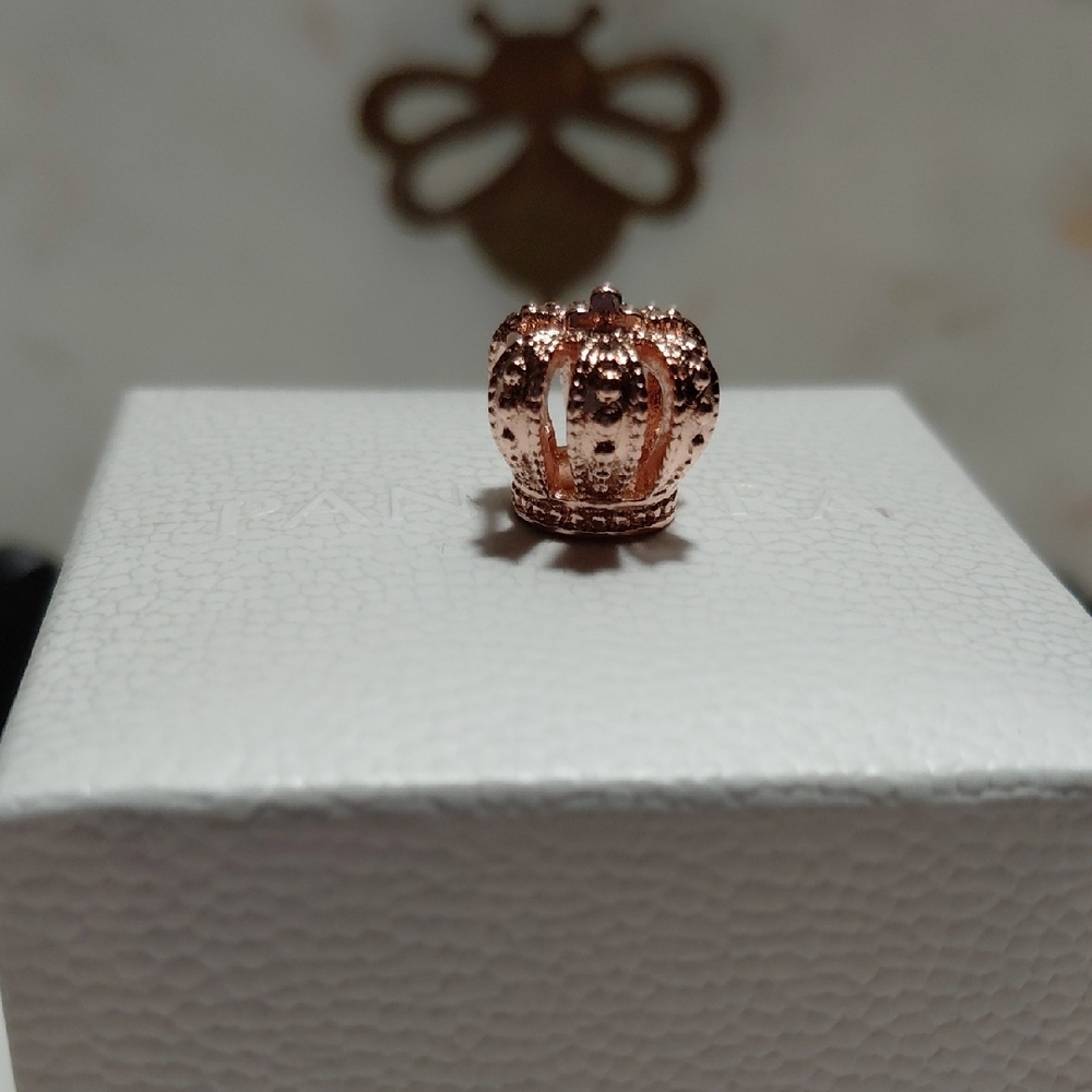 Pandora Rose Gold Crown Charm - Picture 10 of 10